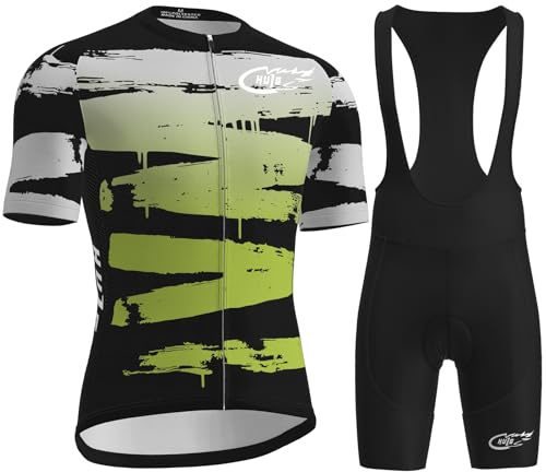 Maillot De Cyclisme Pour Hommes, Combinaison De Triathlon Rembourrée 9D, Respirante Et À Séchage Rapide - Body Une Pièce À Manches Courtes Pour L'entraînement À Vélo (Color-05-B,L)