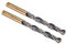 PATIKIL 9.5mm Drill Bit, Jobber Straight Shank M2 High-Speed Steel 118° Nitriding Black and Gold Finish for Stainless Steel Hard Metal - 2 Pack