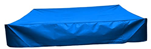 Toddmomy Square Shape Sandbox Cover and Garden Sandpit Shade for Children, Blue 150x150cm, Outdoor Sandpit and Small Bath Protective Cover