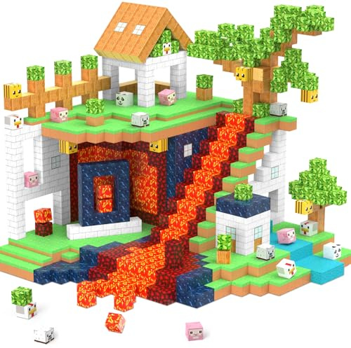 Blocchi da costruzione magnetici 150 pezzi Giocattoli magnetici sensoriali Regali di compleanno di Natale per bambini Ragazze di età 3 4 5 6 7 8 Un regalo di Pasqua Giocattolo creativo per bambini