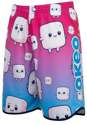 Okeo Pantaloncino Beach Volley Unisex, Pantaloncini Sportivi Uomo Donna, Tessuto Leggero e Traspirante, Asciugatura Rapida, vestibilità Comoda, Ideali per Allenamento (Marshmallow, L)