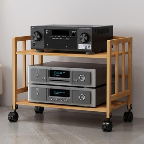 HiFi Rullande ställning för skivspelare, högtalare och förstärkare – 53 x 55 x 38 cm, robust och för o och video ekvint, le Sto Solut för musikälskare