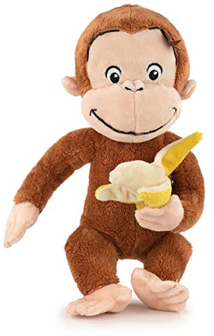 Play by Play Coco – Der neugierige AFFE Plüschtier mit Rucksack 28cm - mit Sound - Curious George - Super Soft Qualität