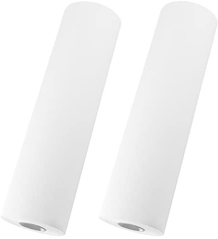 HAKZEON 2 Stück 30 m x 30 cm weiße Zeichenpapierrolle, Malerei, Skizzierpapier, Kunststaffelei, Rolle zum Basteln