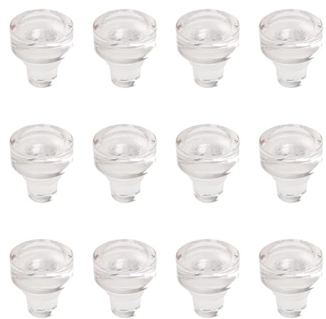 INCREWAY Lot de 12 bouchons de bouteille de vin, transparents avec joint hermétique en silicone, conservateur de vin pour bouteille de vin en verre