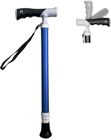 Walking Cane för män och kvinnor 4 Heightsg Walking Stick med ergonomiskt handtag, ryggsäckshandtag 90° rotation, titanlegeringsmaterial väger endast 330g-360g(116)
