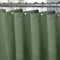 Waffel Duschvorhang mit Metall Duschvorhangringe Stoff Textil Badewannenvorhang Anti Schimmel Bad Vorhang Set Wasserdicht Badewanne Vorhang Schwerer Shower Curtain Badezimmer - 182 x 198cm (Grün)
