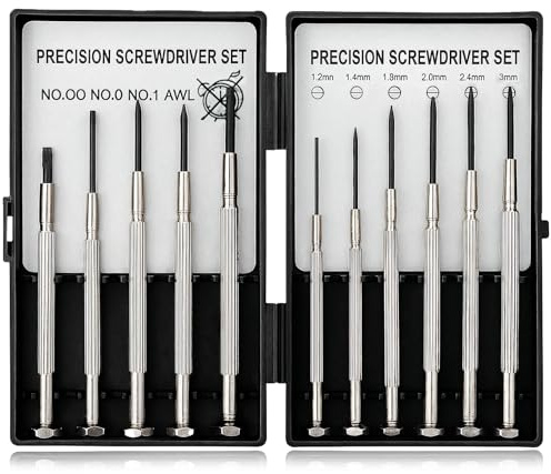 11 in 1 Feinmechaniker Schraubendreher Set, Mini Schraubenzieher Set Uhrmacher Schraubendreher-Set Brillen Schraubenzieher Uhrmacherwerkzeug-Set für Computer Uhren Brillen Reparatur
