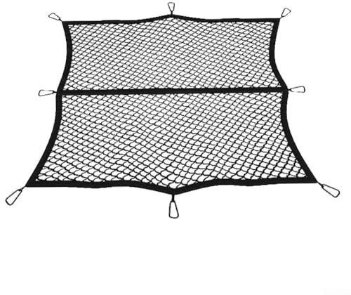 HOHOVYVY Robusta rete di carico, 120 x 120 cm, con ganci in metallo, per rimorchi e auto, trasporto (1,2 m)