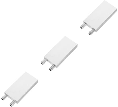 DIYEAH 3pcs Aluminum CPU Liquid Cooler Waterblock with Side Outlet for Cooling System Low Noise Heat Sink Radiator Water Cooler Block for Efficient Heat Dissipation