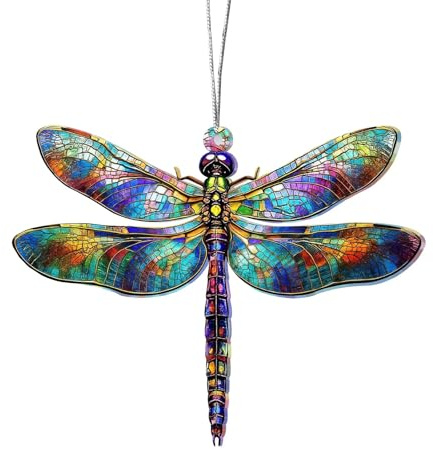 JOOTUEPO Atrapasoles de Libélula, Suncatcher Acrílico Captador, Decoración de Ventana, Decoración de Jardín, Decoraciones Navideñas, Regalos de Cumpleaños para Mujeres