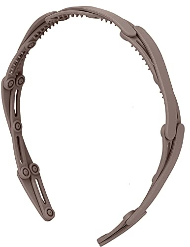 Compact Folding Headband Retractable Pocket Headband Hair Hoops for Girls Gym Office School (Coffee)