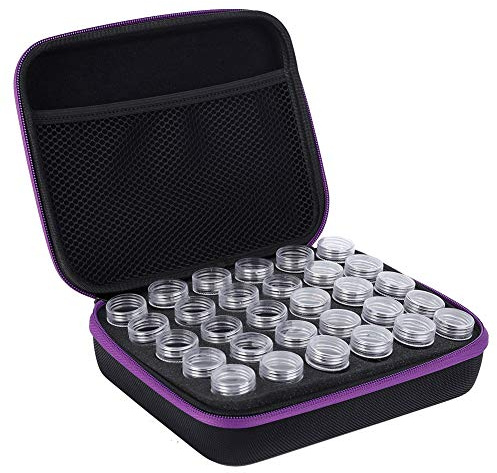 Scatola portaaccessori Diamond Painting - custodia multi - scomparto 30 slot, trasparente e antipolvere - organizzazione professionale per hobby creativi;Diamond Painting;acces (Viola)