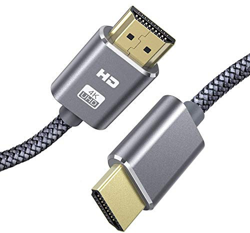 Cable HDMI 4K 2M SUCESO Cable HDMI 2.0 de Alta Velocidad Trenzado de Nailon Ultra HD 4K a 60Hz a 18Gbps Soporta con Video 4K UHD 2160p,HD 1080p,3D,Ethernet,Xbox 360,BLU-Ray PS3 PS4 ARC HDCP 2.2-Gris