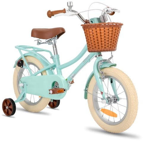 STITCH MANCHI Vélo pour Enfants de 12 Pouces avec Panier et stabilisateur, vélo pour Filles de 2 à 4 Ans, Vert…
