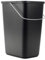 KADAX Cubo de Basura Sin Tapa Con Asa de Metal Móvil, Resistente, Contenedor de Plástico (Negro, 12 L)