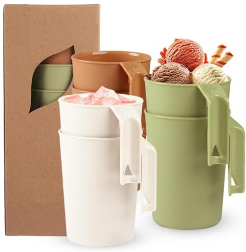 Severnier Vasos plastico duro, 6 Vasos de plástico reutilizables, 350 ml, sin BPA, Vasos Reutilizables para niños y adultos, aptos para microondas y lavavajillas