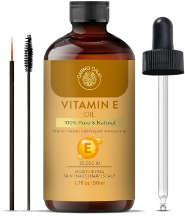 Carno Calm Vitamin E hair Oil 50ml For Hair Growth, skin care | Suitable for Skin, Face, Hair, Scalp, Nails, Cuticles, Cruelty Free | Vegan | 1.7 fl. oz