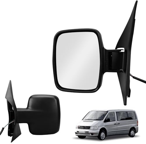 Espejo Retrovisor Exterior para 1996-2003 Mercedes Vito W638 Eléctrico, Juegos Completos de Retrovisores Laterales con Cristal Convexo (Lzquierda)