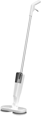 LOCADENCE Elettrico, Rotante Elettrico Retrattile con Spruzzo d'Acqua, Elettrico Senza Fili Ricaricabile Leggero, Lavapavimenti con Spruzzatore d'Acqua per Piastrelle in Legno (Bianco)