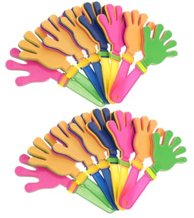 Hemobllo 25 Piezas de Palmas para Fiestas Infantiles, Juguetes de Plástico Coloridos para Animar Celebraciones y Eventos Diseño Original y Divertido