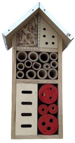 Folpus Maison D'abeilles Suspendue en Bois, Habitat de Jardin pour Coccinelles et Papillons Bénéfiques