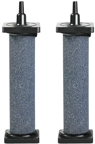 AQUANEAT Aquarium 5 inch Air Stone Cylindrical 2 Pack, Large Airstone, Aerator Bubble Diffuser, Air Pump Accessories for Aquariums, Hydroponic, Ponds and Fish Tanks