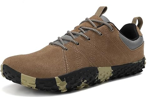 ihinzry Zapatos descalzos para hombres y mujeres, zapatos de senderismo impermeables, ligeros, antideslizantes, con puntera ancha para reducir la fatiga para escalar, correr y caminar al aire libre