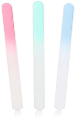 3 Pack Baby Nail File Glass Nail File for Newborns Emery Board | Safe Fingernail Filer Small Crystal Nail File Shaping Nails File for Babies Toddlers Infant Children New Mom