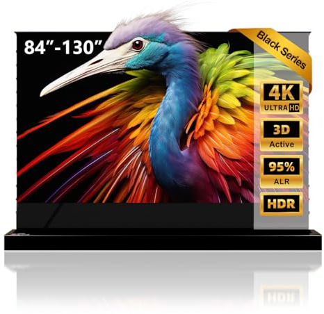NothingProjector ALR CLR - Pantalla de proyección para proyector UST de distancia ultracorta, motorizado y eléctrico de pie en el suelo, 95% resistente a la luz ambiental, 4K/8K UHD, pantalla de TV