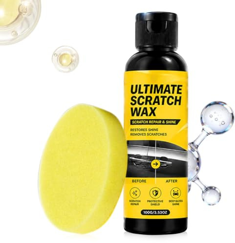 Lackrestaureringsmedel 100 Ml Bilvax Utvändig Poleringspasta | Billackreporborttagningsmedel För Sedan, SUV, Husbil, Lastbil, Motorhuvar, Dörrar, Backspeglar, Stötfångare