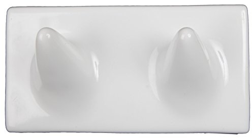 Ceramic Double Wash Cloth Hook Tile Niche Shelf