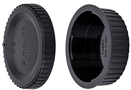 JJC Tapa de Cuerpo y Tapa del Objetivo de Cámara para Nikon F Mount DSLR y F Mount Objetivo (Conjunto de 1)