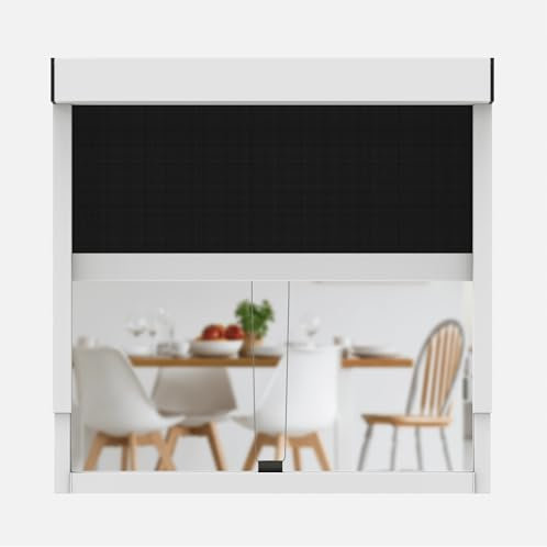 CLIP'N'SHADE Weiß - Aussenrollo gegen Hitze, Jalousie, Sichtschutz und Abdunkelung für Fenster, Hitzeschutz Rollo ohne Bohren (Breite: 140 cm, Höhe: 91-142 cm, Blickdicht)