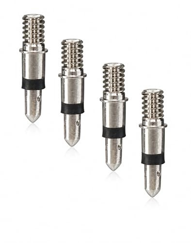 Lot de 4 valves de vélo - Dunlop avec capuchon anti-poussière - Valve flash pour diverses chambres à air de vélo avec embout Dunlop - Insert de valve de vélo avec capuchon - Valve de pompe légère -