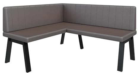 FURNISTAR Banc d'angle Akiko Métal A - Groupe de banc d'angle pour votre salle à manger, cuisine moderne, coin salon, coin repas. Parfait pour la cuisine, le bureau et la réception. Fabrication solide