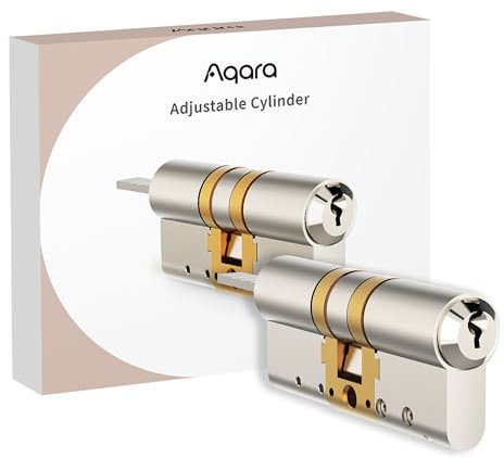Cylindre réglable Aqara pour serrure connectée Aqara U200, compatible avec tous types de portes en Europe, installation facile, fonction d'urgence, avec 2 clés incluses