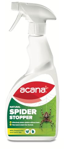 Acana Natural Spider Stopper 500ml Spray | Long Lasting up to 12 Weeks | Established British Deterrent Formula | Use on Any Surface - Will not Stain | No Dead Spiders - no Spiders at All!