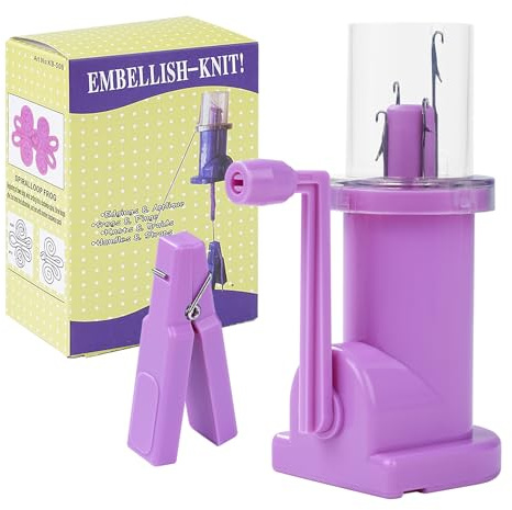 LetCart Macchina da Maglieria Manuale, Mini Macchina da Maglieria Manuale in Plastica, Macchina da Maglieria A Mano per Calze, Gioielli, Braccialetti, Cappelli, Fai da Te (Viola)