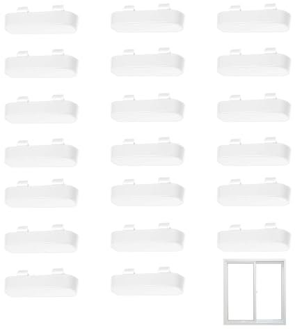 20PCS Window Drainage Cover Caps 25mm Window Vent Cover White Weep Hole Covers Double Glazing Cover Caps ABS Plastic Drainage Hole Cap Prevent Clogs Replacement for UPVC Windows Accessories