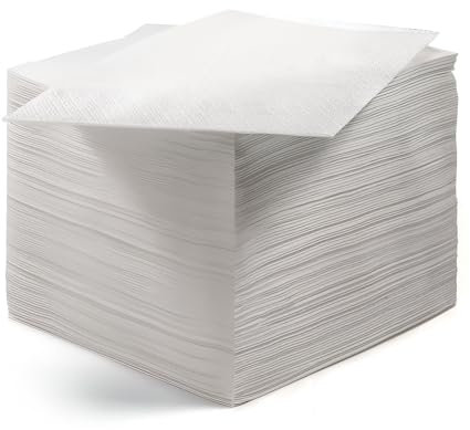 Premium 2-Ply White Paper Serviettes 200pcs 33x33cm Luncheon Serviettes Disposable Strong Table Napkins for Dining, Parties & Events, Absorbent Dinner Serviettes