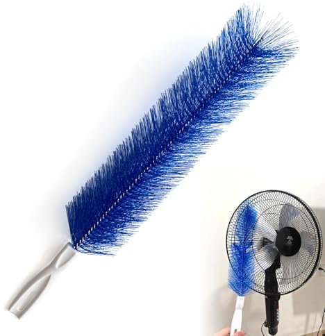 RYHHH Plumero De Limpieza,Plumero Lavable para Limpieza,Cepillo para El Polvo del Ventilador, para Limpiar Ranuras, Techo Telaraña Cortina Ventilador Ventanas Persianas Muebles Coches (40cm/Azul)