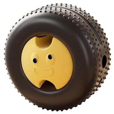 Gralara Boule pour Friandises Chien Jouet D'Entraînement Interactif Distributeur de Snacks Silicone Anti-Morsure Favorisant L'Apprentissage et La Recherche Al, Pneus