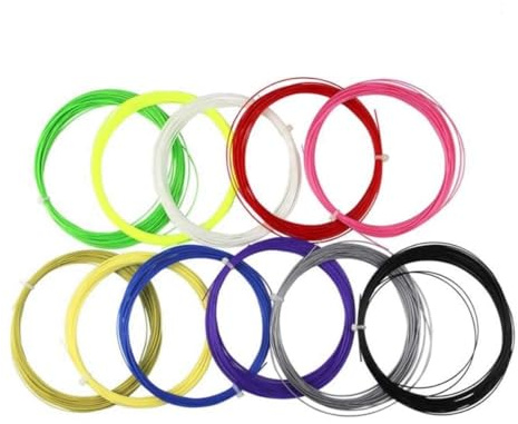 GOOHOCHY 10 Pezzi Corde Elastico Resistenti per Racchetta Badminton Fili Sostitutivi ad Alta Elasticità per Allenamento e Uso Professionale