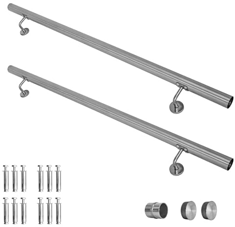 Corrimano scala Acciaio inox AISI 304 Ringhiera diametro 42mm V2Aox 40-1000 cm, Lunghezza:250 cm