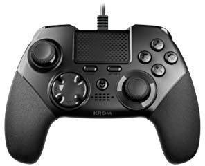 KROM KAISER - NXKROMKSR - Wired gamepad, designed for competition, joystick and analog triggers, configurable rear levers, compatible with PC, PS3 and PS4