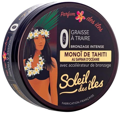 Soleil des Iles | Grasso da mungere al Monoi di Tahiti + Rea - Acceleratore di abbronzatura - Waterproof - Profumo delle Isole - Made in France