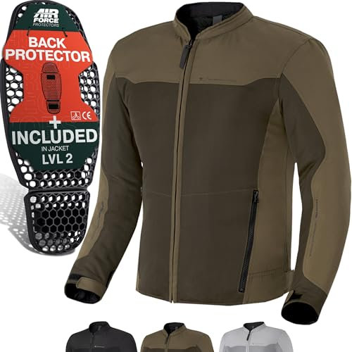 SHIMA OPENAIR Chaqueta Moto Hombre | Ligera y Transpirable Cazadora Moto Mesh de Verano Hombre con CE Espalda, Hombros, Codos Protecciones, Ajuste de la Anchura (Marrón, S)
