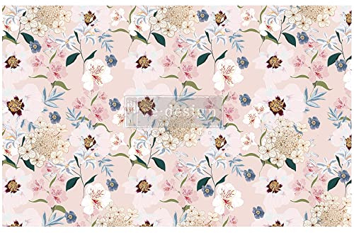 Redesign with Redesign Decoupage Decor Tissue Paper Blush Floral,1 Sheet (19x30) Redesign Tissue Decoupage Paper 655350652388