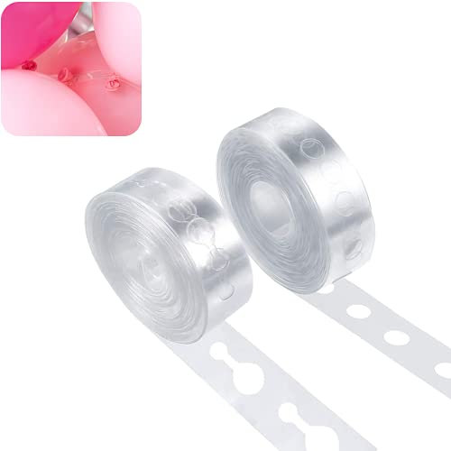 2 Rollen 5m Ballon Girlande Streifen, Luftballon Girlande, Ballonband Streifen, Ballon Bogen Girlande Kit für Hochzeitsfeier, Geburtstag